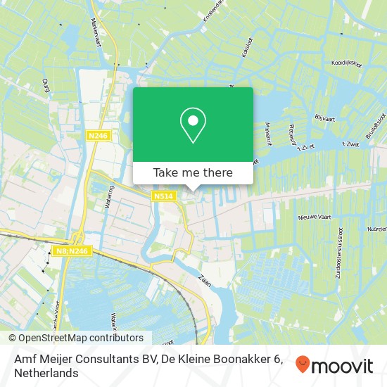 Amf Meijer Consultants BV, De Kleine Boonakker 6 kaart