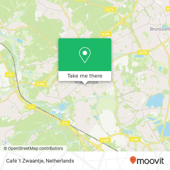 Café 't Zwaantje kaart
