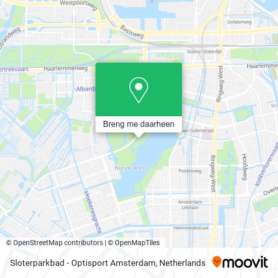 Sloterparkbad - Optisport Amsterdam kaart
