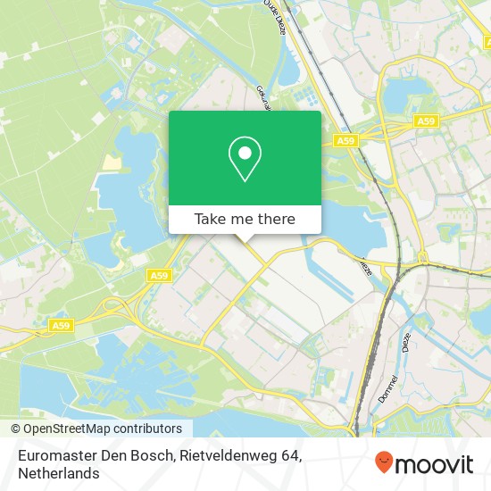 Euromaster Den Bosch, Rietveldenweg 64 kaart