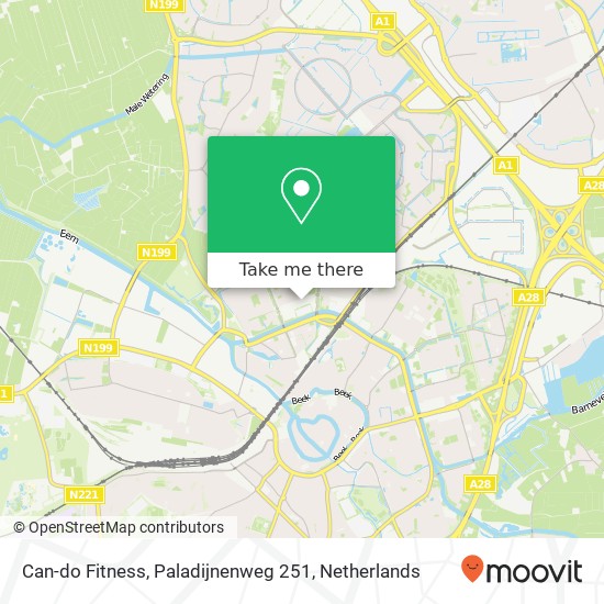 Can-do Fitness, Paladijnenweg 251 kaart