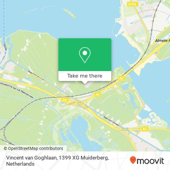Vincent van Goghlaan, 1399 XG Muiderberg kaart