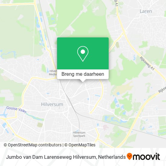 Jumbo van Dam Larenseweg Hilversum kaart