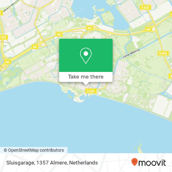 Sluisgarage, 1357 Almere kaart