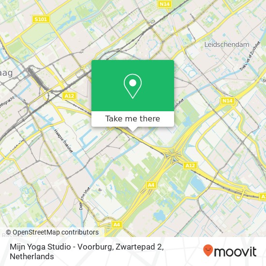 Mijn Yoga Studio - Voorburg, Zwartepad 2 kaart