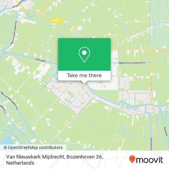 Van Nieuwkerk Mijdrecht, Bozenhoven 36 kaart