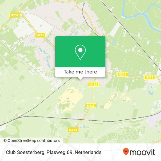 Club Soesterberg, Plasweg 69 kaart