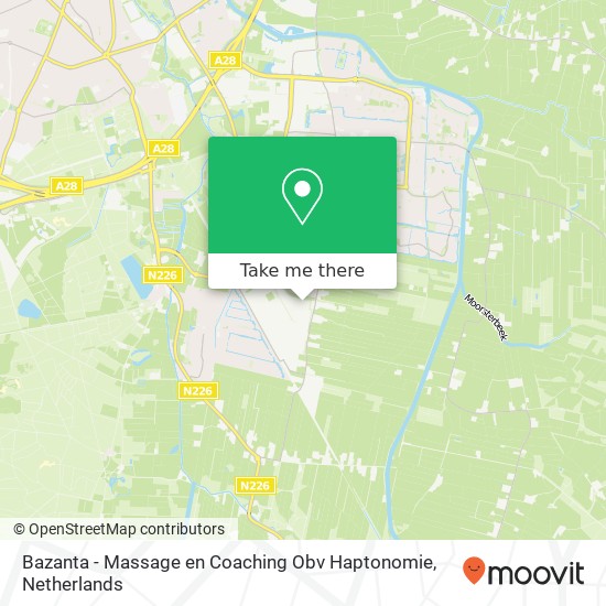 Bazanta - Massage en Coaching Obv Haptonomie, Klokhoek 18 kaart