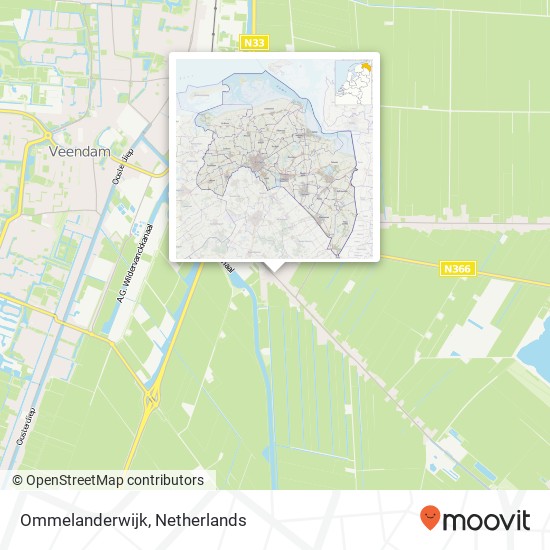 Ommelanderwijk kaart