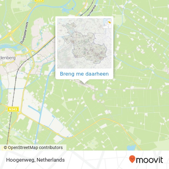 Hoogenweg kaart
