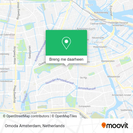Omoda Amsterdam kaart