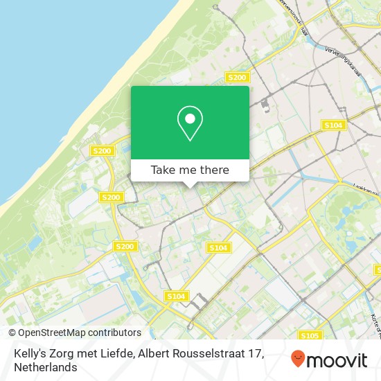 Kelly's Zorg met Liefde, Albert Rousselstraat 17 kaart