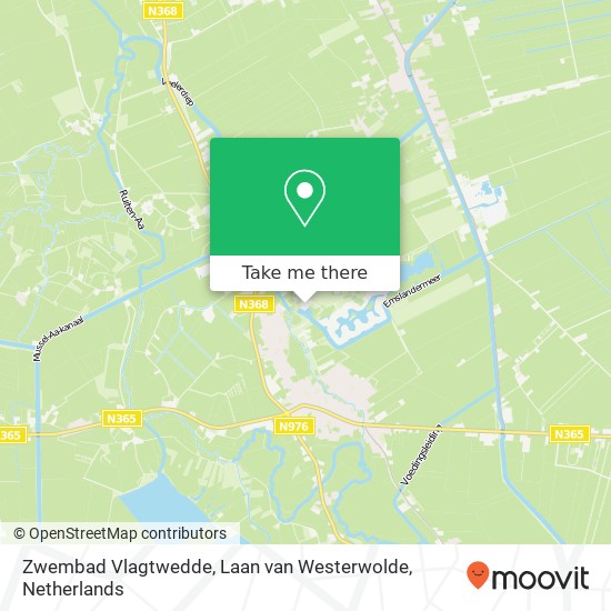 Zwembad Vlagtwedde, Laan van Westerwolde kaart