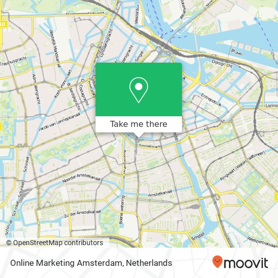 Online Marketing Amsterdam, Weteringschans 165C kaart