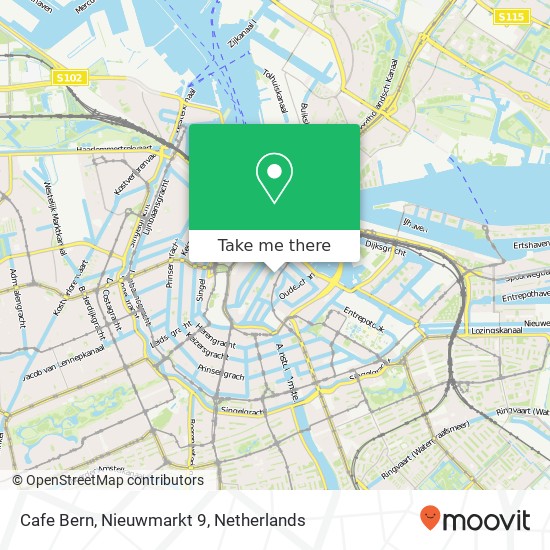Cafe Bern, Nieuwmarkt 9 kaart