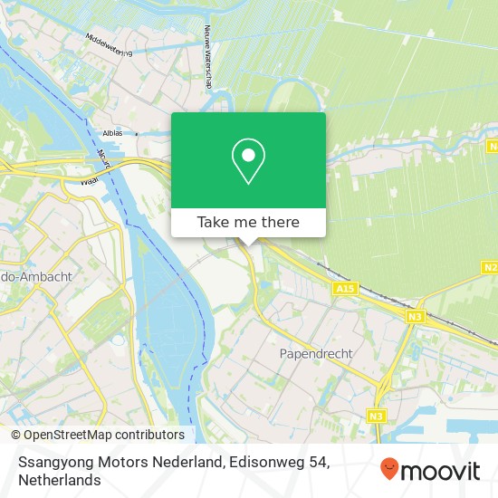 Ssangyong Motors Nederland, Edisonweg 54 kaart