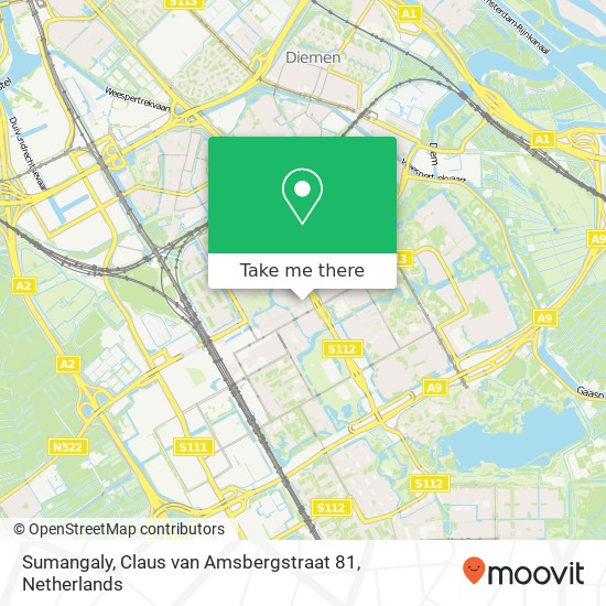 Sumangaly, Claus van Amsbergstraat 81 kaart