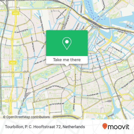 Tourbillon, P. C. Hooftstraat 72 kaart