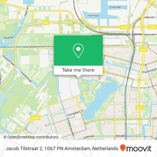 Jacob Tilstraat 2, 1067 PN Amsterdam kaart