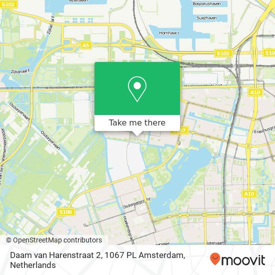 Daam van Harenstraat 2, 1067 PL Amsterdam kaart
