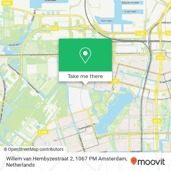 Willem van Hembyzestraat 2, 1067 PM Amsterdam kaart