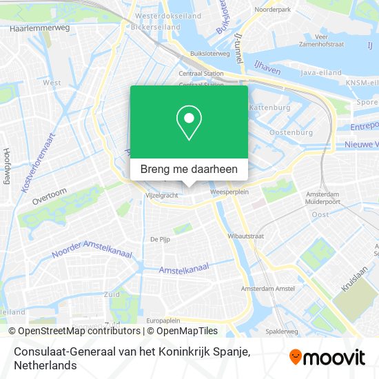 Consulaat-Generaal van het Koninkrijk Spanje kaart