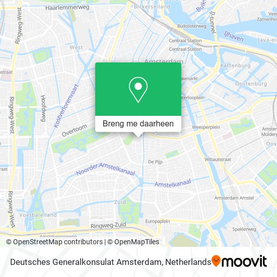 Deutsches Generalkonsulat Amsterdam kaart