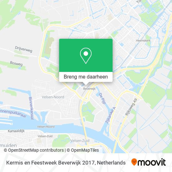 Kermis en Feestweek Beverwijk 2017 kaart