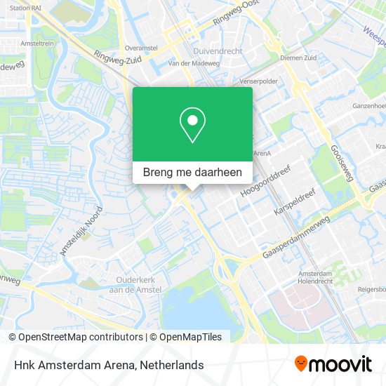 Hnk Amsterdam Arena kaart