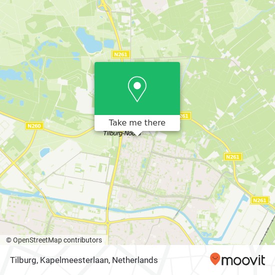 Tilburg, Kapelmeesterlaan kaart