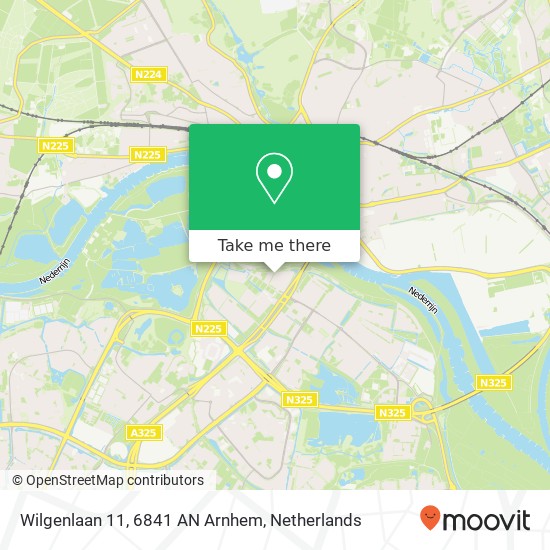 Wilgenlaan 11, 6841 AN Arnhem kaart