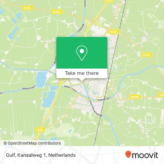 Gulf, Kanaalweg 1 kaart