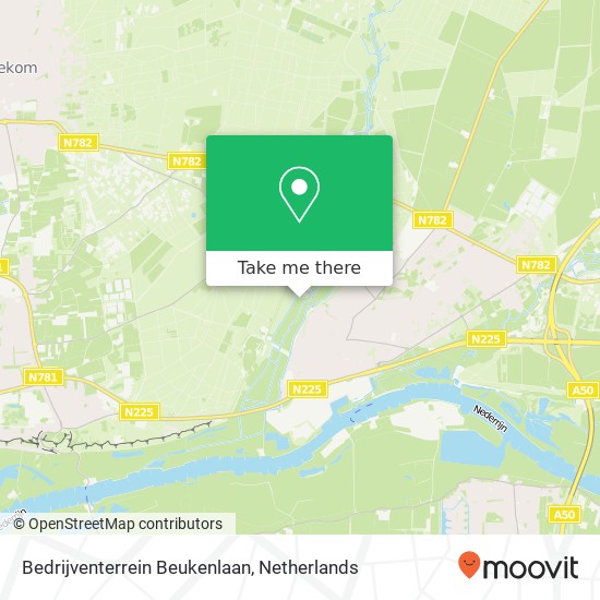 Bedrijventerrein Beukenlaan kaart