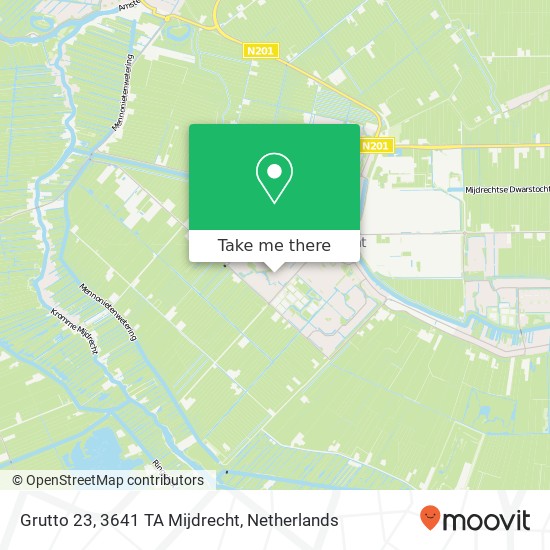 Grutto 23, 3641 TA Mijdrecht kaart