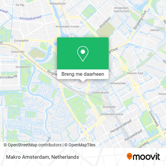 Makro Amsterdam kaart