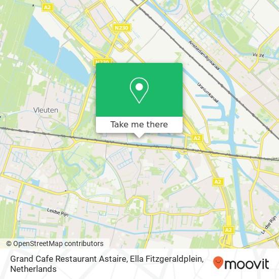 Grand Cafe Restaurant Astaire, Ella Fitzgeraldplein kaart