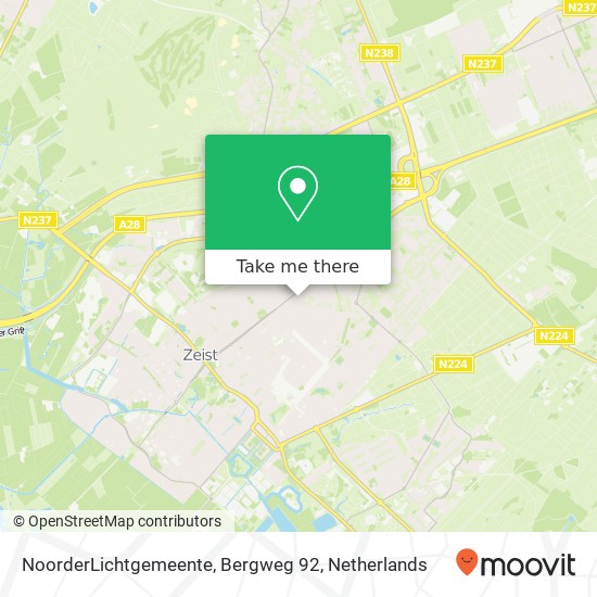 NoorderLichtgemeente, Bergweg 92 kaart