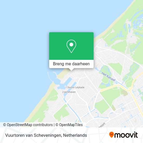Vuurtoren van Scheveningen kaart