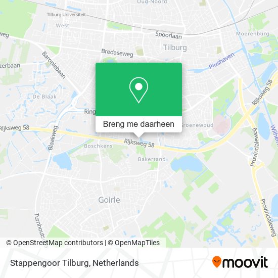 Stappengoor Tilburg kaart