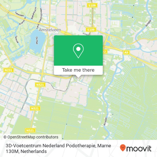 3D-Voetcentrum Nederland Podotherapie, Marne 130M kaart