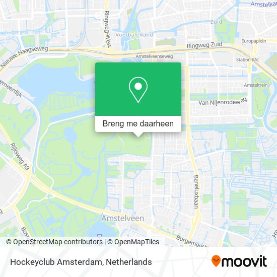 Hockeyclub Amsterdam kaart