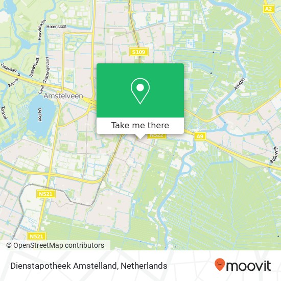 Dienstapotheek Amstelland kaart