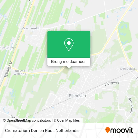Crematorium Den en Rust kaart