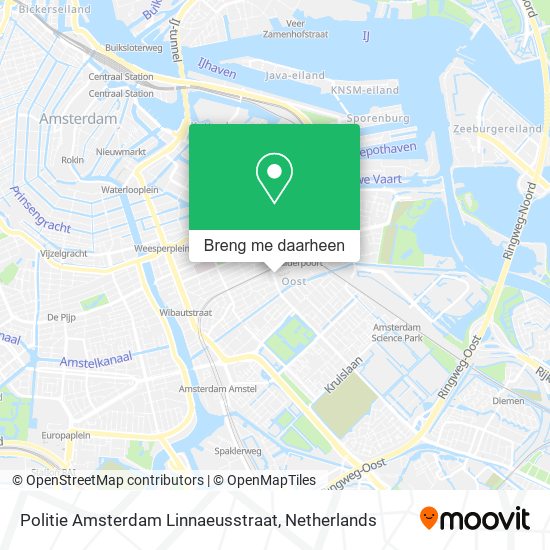 Politie Amsterdam Linnaeusstraat kaart