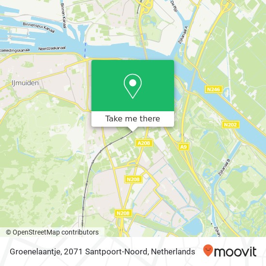 Groenelaantje, 2071 Santpoort-Noord kaart