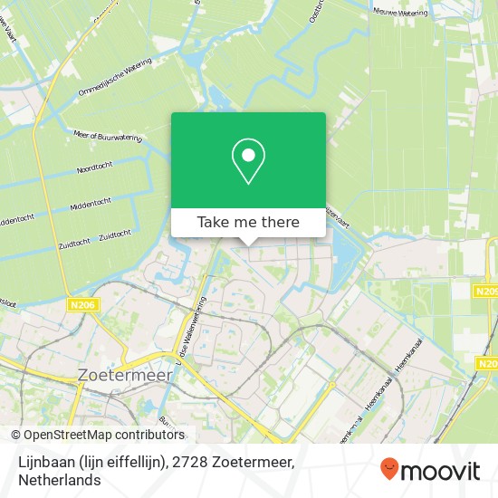 Lijnbaan (lijn eiffellijn), 2728 Zoetermeer kaart