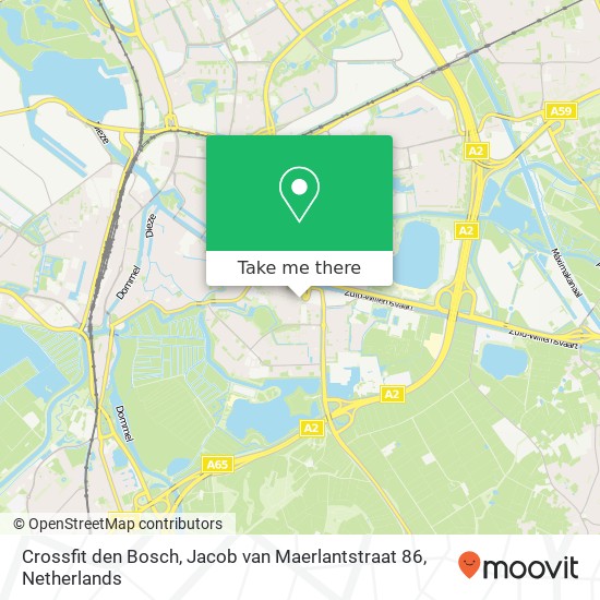 Crossfit den Bosch, Jacob van Maerlantstraat 86 kaart