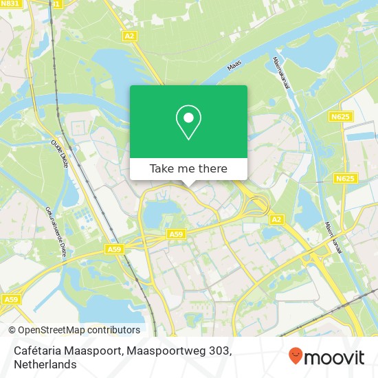 Cafétaria Maaspoort, Maaspoortweg 303 kaart