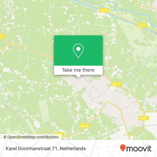 Karel Doormanstraat 71, 5481 HT Schijndel kaart