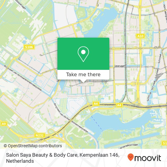 Salon Saya Beauty & Body Care, Kempenlaan 146 kaart